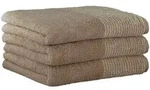 CAW&Ouml; G&auml;stetuch, 3er Pack - Luxury Home, C Two-Tone, Walkfrottier Sand 30x50cm