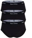 Marc O Polo Damen Panties, 3er Pack - Logobund, Organic Cotton Stretch, Basic Schwarz