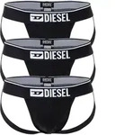 DIESEL Herren Jockstrap 3 Pack - UMBR-JOCKYTRHEEPACK, Tanga Slip, einfarbig Schwarz L
