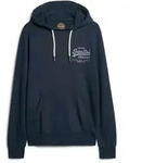 Superdry Herren Hoodie - Classic VI Heritage Chest Hood , Logo, einfarbig Blau / S