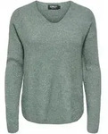 ONLY Damen Strickpullover - ONLCAMILLA V-NECK PULLOVER, V-Ausschnitt, einfarbig Gr&uuml;n