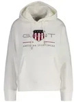 GANT Damen Hoodie - ARCHIVE SHIELD HOODIE, Sweatshirt, Kapuze, Logo, uni Ecru S