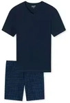 UNCOVER by SCHIESSER Herren Schlafanzug 2-tlg. Set - Shorty, kurz, V-Ausschnitt,