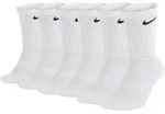 NIKE Unisex 6er Pack Sportsocken - Everyday, Cotton Cushioned Crew, einfarbig Wei&szlig; /