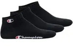 Champion Unisex Socken, 3er Pack - Quarter Socken, Basic, Logo Schwarz / EU 35-38