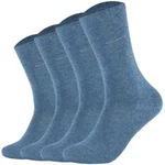 Camano Unisex Socken - Soft Socks, einfarbig, 4er Pack Hellblau / 35-38