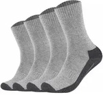 Camano Unisex Socken - Pro Tex Function, einfarbig, 4er Pack Grau 43-46