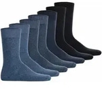 Camano Unisex Socken, 7er Pack - Comfort Socks in Box, Geschenkbox, einfarbig Blau /