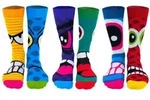 United Oddsocks Herren Socken, 6 Socken Pack - Strumpf, Mottomotive Stress Heads