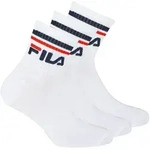 FILA Unisex Socken, 3 Paar Quarter - Kurzsocken, Sport, Logo-Bund, uni Wei&szlig; 39-42