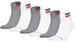Levi's Unisex 6er Pack Sportsocken - Mid Cut SPRTWR, Logo, einfarbig Wei&szlig;/Grau...