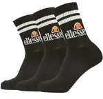 ellesse Unisex Sportsocken PULLO, 3 Paar - Tennissocken, Crew Socken, Logo Schwarz