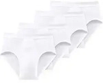 SCHIESSER Herren Slips 4er Pack - Feinripp, Sportslip, Cotton Essentials Wei&szlig;...