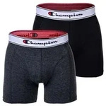 Champion Herren Boxershorts, 2er Pack - Baumwolle, Logobund, einfarbig...