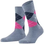 Burlington Damen Socken - Queen, Kurzstr&uuml;mpfe, Baumwolle, Rautenmuster, Logoemblem