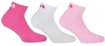FILA Quarter Socken Unisex, 3 Paar - Kurzsocken, Sport, Logo-Bund, uni, 35-46 Pink