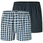 SCHIESSER Herren Web-Boxershorts, 2er Pack - Webware, Unterhose, Baumwolle Dunkelblau