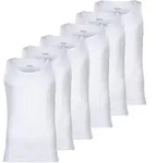 BOSS Herren Tank Top, 6er Pack - Classic, Unterhemd, ohne Arm, Rundhals, Cotton Wei&szlig;