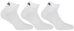 FILA Quarter Socken Unisex, 3 Paar - Kurzsocken, Sport, Logo-Bund, uni, 35-46 Wei&szlig;