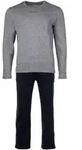 Marc O Polo Herren Schlafanzug - 2-tlg. Set, lang, Rundhalsausschnitt, Cotton