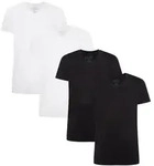 Bamboo basics Herren T-Shirt VELO, 4er Pack - Unterhemd, V-Neck, Single Jersey