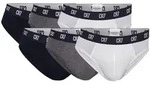 CR7 Herren Slips, 6er Pack - Briefs, Logobund, Stretch Cotton Wei&szlig;/Grau/Dunkelblau L