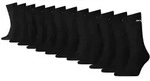PUMA Unisex Socken, 12er Pack - Sport Crew Sock,Tennissocken, ECOM Schwarz 35-38