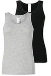 SCHIESSER Damen Tops, 2er Pack - 2Pack Tr&auml;gertops, Unterhemd, Stretch Cotton, uni