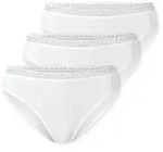 SCHIESSER Damen Rio-Slips, 3er Pack - 3Pack Rio Slip, Stretch Cotton, uni Wei&szlig; S