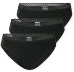SCHIESSER Damen Rio-Slips, 3er Pack - 3Pack Rio Slip, Stretch Cotton, uni Schwarz / S