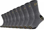 Camano Unisex Socken, 9er Pack - Work Socks, Baumwolle, Logo, einfarbig Dunkelgrau /