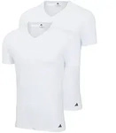 adidas Herren T-Shirts, 2er Pack - V-Neck Shirt Active Flex Cotton, einfarbig...