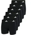 adidas Herren Boxershorts, 6er Pack - Boxer Briefs, Active Flex Cotton, Logo Schwarz