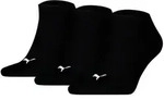 PUMA Unisex Sneakersocken, 3er Pack - Sneaker Plain 3P, Logo, einfarbig Schwarz /
