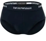 EMPORIO ARMANI Herren Slips, 3er Pack - CORE LOGOBAND, Briefs, Stretch Cotton Blau /