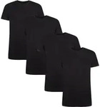 Bamboo basics Herren T-Shirt RUBEN, 4er Pack - Unterhemd, Rundhals, Single...