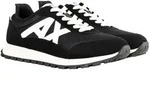AX ARMANI EXCHANGE Herren Sneaker - Microsuede, Mesh, Retro, Logo Schwarz/Wei&szlig; EU 42