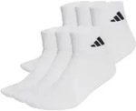 adidas Unisex Quarter Socken, 6er Pack - Cushioned Essentials Ankle Socks, Logo,