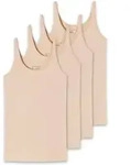 SCHIESSER Damen Tr&auml;gertop, 4er Pack - Single Jersey, Serie 95/5, uni Beige...