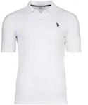 U.S. POLO ASSN. Herren Poloshirt - Piquet, Logo-Stickerei, Cotton Stretch Wei&szlig; 2XL