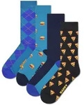Happy Socks Unisex Socken, 4er Pack - Everyday Crew, Geschenkbox, Baumwoll-Mix...