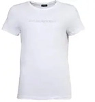 EMPORIO ARMANI Damen T-Shirt, Rundhals - ESSENTIAL COTTON, Regular Fit, Logo Wei&szlig; /