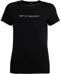 EMPORIO ARMANI Damen T-Shirt, Rundhals - ESSENTIAL COTTON, Regular Fit, Logo Schwarz
