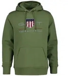 GANT Herren Hoodie - REGULAR ARCHIVE SHIELD HOODIE, Kapuzen-Sweatshirt, Logo Gr&uuml;n