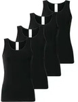 SCHIESSER Damen Tops, 4er Pack - 4Pack Tr&auml;gertops, Unterhemd, Stretch Cotton,...