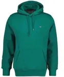 GANT Herren Hoodie - REGULAR SHIELD HOODIE, Kapuzen-Sweatshirt, Baumwoll-Mix Gr&uuml;n