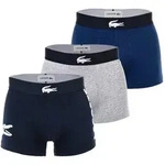 LACOSTE Herren Boxershorts, 3er Pack - Trunks, Big Croc Print, Cotton Stretch