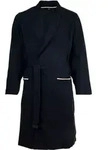BOSS Herren Bademantel - Robe, Morgenmantel, Baumwolle, Logo Blau / M
