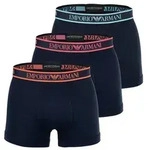 EMPORIO ARMANI Herren Trunks, 3er Pack - CORE LOGOBAND, Shorts, Stretch Cotton Blau M