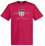 GANT Kinder T-Shirt - ARCHIVE SHIELD, Kurzarm, Rundhals, Baumwolle, uni